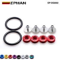EPMAN Rondelles de fixation rapide pour pare-chocs et couvercles de coffre de voiture - Fixations en aluminium style JDM EP-DQ002