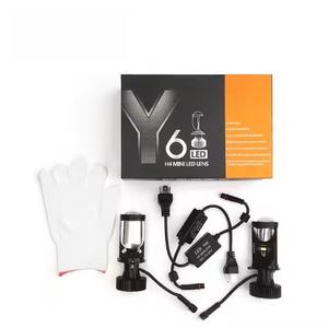 Ampoule de phare à grande lentille pour système d'éclairage standard H4 Y6 Double lumière 12V 65W 10000 Lumens Adaptation universelle pour phare de voiture - Product Image 1