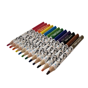 Matite Colorate Triangolari a Forma di Pinguino 3.5\", Confezione da 12 <span class=keywords><strong>Colori</strong></span> (Personalizzabili), Vendita Diretta dalla Fabbrica, Certificato EN71 ISO - Product Image 1
