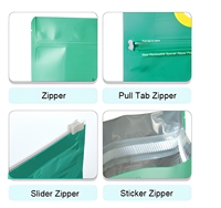 Emballage personnalisé en sachet refermable avec fermeture éclair, en aluminium holographique de qualité alimentaire, imprimé en gravure sur film PE Mylar, résistant à l'humidité