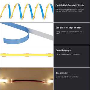 Kit de Tira LED de 1m de Nuevo Diseño con Control Remoto RF, Atenuación Monocromática, 3000K y 6500K, Modo de Control por Voz - Product Image 4