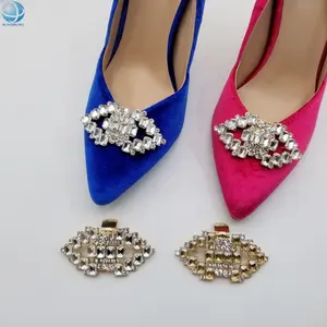Desain Baru Sepatu Kaca Longgar Berlian Imitasi Klip Ornamen untuk Wanita