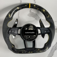 Volante de Fibra de Carbono Forjado Personalizado para Audi A3 A4 A5 A6 A7 A8 Q2 Q3 Q4 Q5 Q7 TT R8 con Opciones de Cuero/Alcántara, Plug and Play