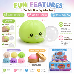 ของเล่นแก้เครียดคุณภาพสูงขายดีบับเบิลเค้กแป้งโดว์แบบบีบได้รูปเกี๊ยวน้ำสำหรับเด็ก - Product Image 4