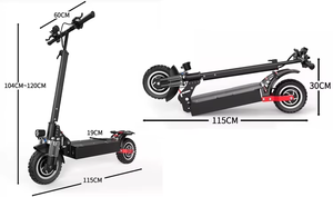 Scooter électrique puissant pour adultes S384, pneu tubeless tout-terrain de 10 pouces, moteur 2400W, <span class=keywords><strong>Dualtron</strong></span> <span class=keywords><strong>Ultra</strong></span> <span class=keywords><strong>2</strong></span> Power, scooter à double roue - Product Image 6