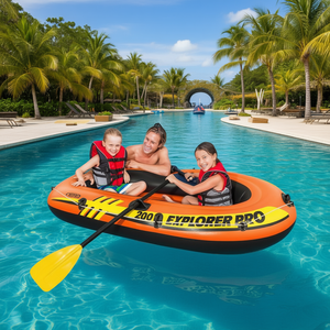 Gommone Gonfiabile Intex Explorer Pro 200 196x102x33cm per 2 Persone con Pagaia e Kit di Riparazione - Product Image 2