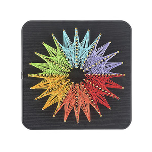 Kit de bricolage String Art : Ensemble d'artisanat avec clous et fils, planche en bois, clous et fils colorés, pour adultes et débutants - Product Image 3