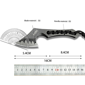 Couteau de survie et de chasse en acier D2 avec lame et manche en acier D2, outil multi-usage DIY OEM EDC pour le camping et la randonnée - Product Image 6