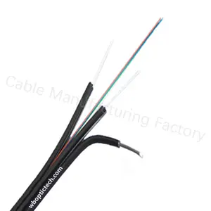 Wanbao Ftth g657a lszh, cables de fibra óptica tambor 2 core gota cable de alambre en telecomunicaciones