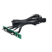 Câble de carte mère pour panneau avant d'ordinateur PC, double USB 3.0, Type-C, alimentation, interrupteur LED, entrée/sortie audio et microphone, personnalisable, en stock
