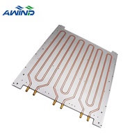 Tuyau de cuivre dissipateur thermique plaque de refroidissement liquide en aluminium plaque de refroidissement par eau personnalisée plaque froide en aluminium