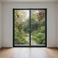 Moustiquaire invisible en acier inoxydable à mailles fines 20, design moderne, pour portes et fenêtres, anti-effraction, anti-insectes, usage hôtelier 5