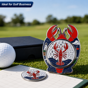 Marcador de Pelota de Golf Magnético Personalizado de 45 mm con Forma Irregular y Marcador Central Extraíble de 25 mm para Regalos de Torneo - Product Image 1