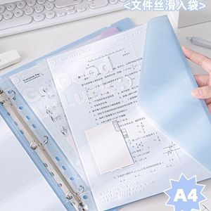 Good Luck <b>A4</b> Loose Leaf <b>Document</b> Bag With 8 Transparent <b>Folders</b> Minimalist Office Organizer For Study And Exam Paper Storage - Product Image 5