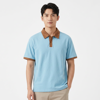 Polo de travail vintage en gros, à manches courtes, avec empiècements contrastants, style rétro streetwear, pour le golf