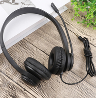 Casque téléphonique filaire étanche USB Type C 3,5 mm pour centre d'appels avec micro et écouteurs, livraison rapide, logo personnalisé