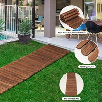 Promenades de jardin décoratives en bois de 12 pieds, chemin extérieur résistant aux intempéries pour jardin, plage, mariage