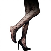 Collants en nylon jacquard 3D creux effet aurore Qing Lotus Flower, ultra-fins, transparents, sexy, tentants, brillants et soyeux, chaussettes cuissardes