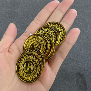 10 Pezzi Gioco Novità Caccia al Tesoro di Halloween, Giocattoli per Bambini, Monete di Plastica Dorate Elettroplaccate da <span class=keywords><strong>Pirata</strong></span>, Gadget per Feste, Senza Batterie - Product Image 5