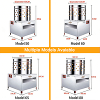 Plumeuse à volaille en acier inoxydable, machine à plumer automatique commerciale, équipement électrique pour épiler les dindes et les canards