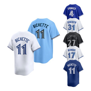 Camisetas de Béisbol al por Mayor 2025, Nuevas y Económicas, con Costuras Superiores, de los Toronto # 27 Guerrero Jr. # 11 Bichette # 4 Springer - Product Image 5