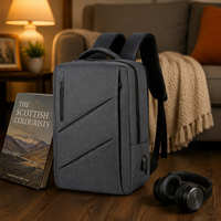 Sac à dos pour ordinateur portable Kingslong de haute qualité, tendance, simple, imperméable, écologique, avec compartiment et chargement USB, vente chaude, directement de l'usine OEM