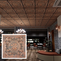 Panneau décoratif intérieur de carrelage de plafond à motifs de couleur cuivre PL83 pour les appartements d'hôpitaux ignifuges et étanches à l'humidité de bureau