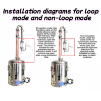 Commerciële 15L-98L RVS Elektrische Essentiële Oliedestillatiemachine Vacuümdestillatieinstallatie Motor voor 50L