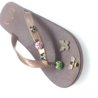 Vente en gros épingles à chaussures en métal pour bricolage populaire nœud coloré accessoires émail abeille tongs breloques boucles amovibles pour chaussure