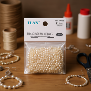Perle Artigianali Ilan 4mm Beige 10g Per Lavori Manuali - Product Image 3