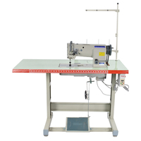 4420 mquina de dos agujas triple glisser industriel double alimentation aiguille transport double aiguille cuir sacs machine à coudre pour tente