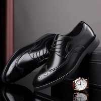 Nouvelles Chaussures Richelieu en Cuir pour Hommes 2025 – Style Britannique Formel et Grandes Tailles