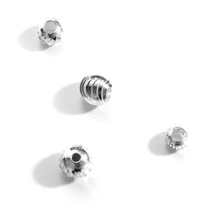 เครื่องประดับสำหรับผู้ชายลูกปัดสเปเซอร์เม็ดสีเงิน925 4มม. สำหรับผู้หญิงแบบ DIY - Product Image 5