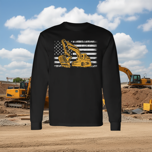 T-shirt à manches longues pour excavateur, vêtements de travail pour opérateur de matériel lourd, travaux de construction - Product Image 3