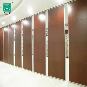 TianGe Hotel restoran, dinding geser partisi akustik lipat dapat digerakkan kayu tinggi ekstra untuk Hotel Banquet Hall