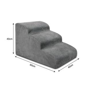 Escalera de escalada de esponja con patrón sólido de peluche para perros pequeños, escalones de tela de envío rápido para sofá cama - Product Image 1