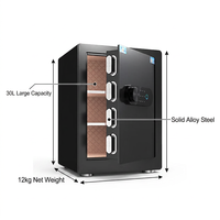 Coffre-fort biométrique couleur personnalisée, directement de l'usine, 3-en-1, avec empreinte digitale, sécurité numérique, en acier laminé à froid, pour usage commercial et domestique