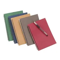 Carnet à spirale personnalisé en papier d'art imprimé en couleur, couverture kraft, format A4, 120 pages, pour le bureau et l'école