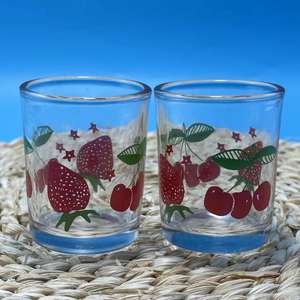 Vasos de licor de vidrio transparente, vasos de vidrio impresos, vasos pequeños de estilo chino, tazas pequeñas de té al por mayor. - Product Image 1