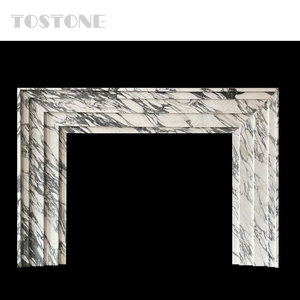 Tostone Factory Direct White Marble <strong>Fireplace</strong> Minimalist Narrow Edge Wall-mounted for <strong>Small</strong> Bedroom Indoor <strong>Fireplace</strong> - Product Image 1