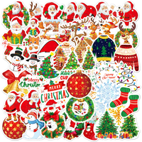 Autocollants adhésifs holographiques de Noël XINGYI de haute qualité, imprimés UV, imperméables, décorations de fêtes pour enfants