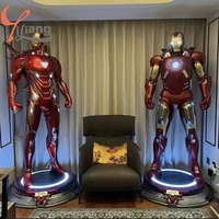 Sculpture décorative grandeur nature personnalisée de Iron Man Mk50 Marvel, version lumineuse, en résine et fibre de verre