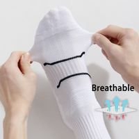 Chaussettes de sport professionnelles avec logo personnalisé, chaussettes athlétiques absorbant les chocs, chaussettes respirantes en coton pour hommes, chaussettes de course