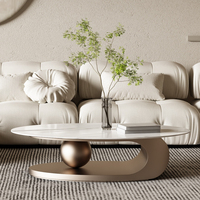 Table à café de luxe nordique moderne en acier inoxydable pour le salon