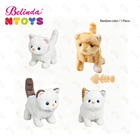 Jouets en peluche chaton électrique Belinda, chatons qui marchent et qui miauvent, adorables animaux en peluche pour enfants, jouets en peluche personnalisés, cadeaux haut de gamme