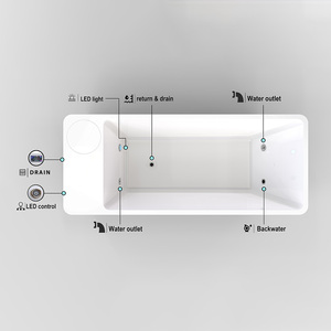 Baignoire de glace en acrylique Wifi App Control Récupération d'athlètes autoportante Plunge froid tout en un avec refroidisseur et <span class=keywords><strong>filtre</strong></span> 1HP - Product Image 5