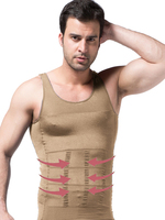 Débardeur de compression amincissant pour homme, gaine sculptante sans manches, effet liftant, pour le dropshipping