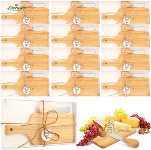Set di Taglieri in Bambù Mini Economici all'Ingrosso con Coltelli e Scatole Regalo, Tagliere in <span class=keywords><strong>Legno</strong></span> <span class=keywords><strong>per</strong></span> Formaggi <span class=keywords><strong>per</strong></span> Bomboniere Matrimonio - Product Image 1