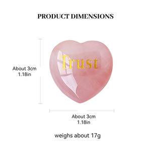 Nouveaux arrivages Cristaux naturels Énergie Pierres précieuses Pierres de guérison Rose Meths Coeur pour la méditation - Product Image 6