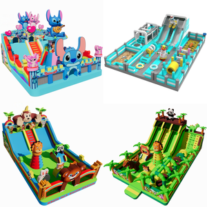 Castello Gonfiabile da Esterno <span class=keywords><strong>con</strong></span> Area <span class=keywords><strong>Ostacoli</strong></span> e Scivolo, Casa Rimbalzante per Bambini all'Ingrosso, Ideale per Feste e Attività Pasquali - Product Image 6